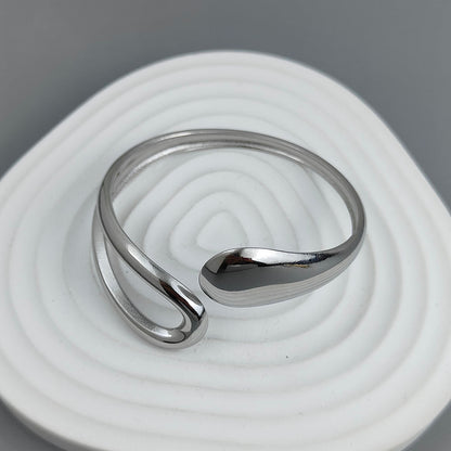 Sleek Twist Open Cuff Ring