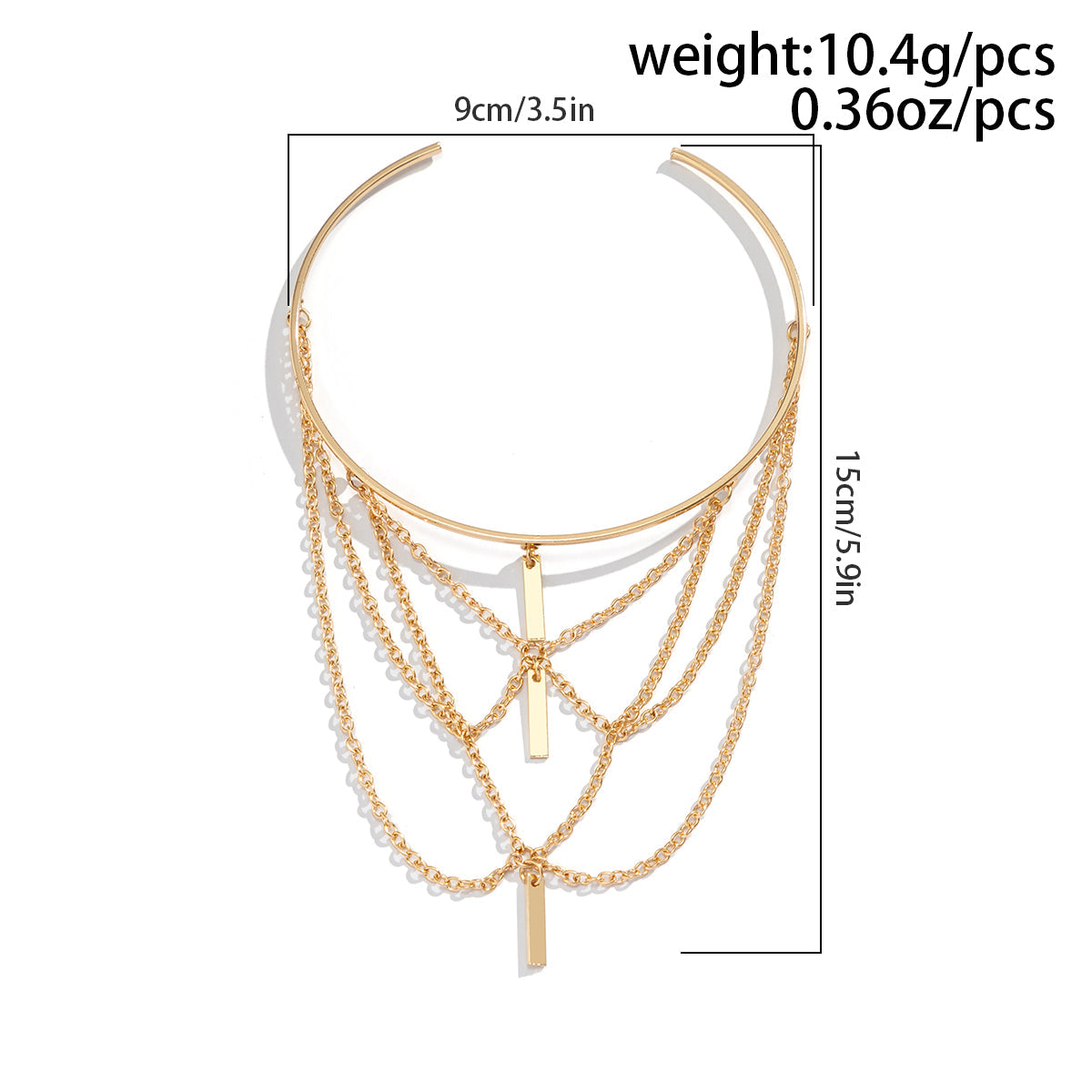 Gold Chain Tassel Arm Bracelet