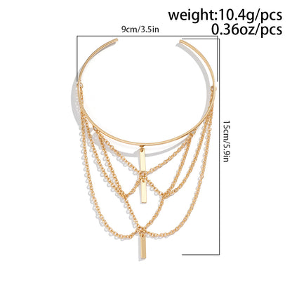 Gold Chain Tassel Arm Bracelet