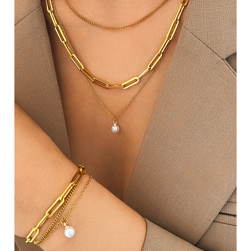 5pc Pearl Accent Jewelry Set