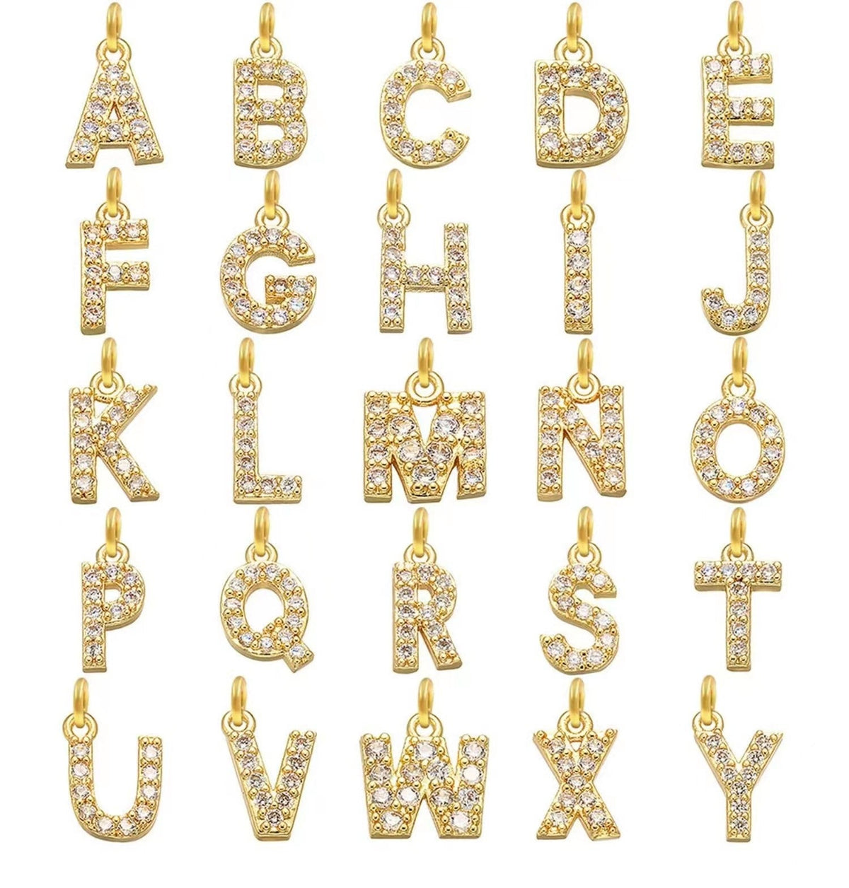 Gold Snake Chain Initial Necklace