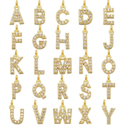 Gold Snake Chain Initial Necklace