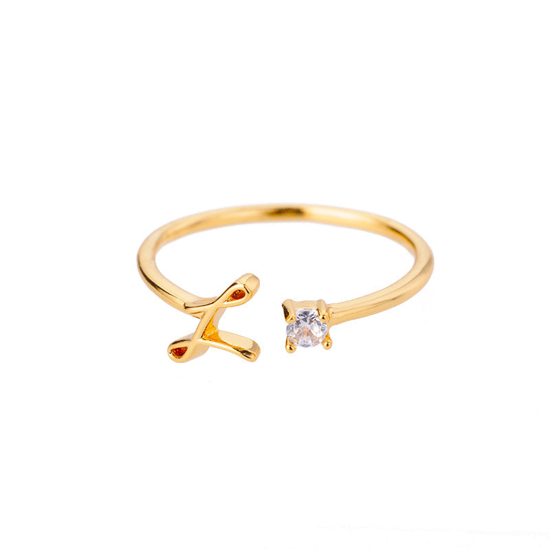 Mini Zircon Initial Ring