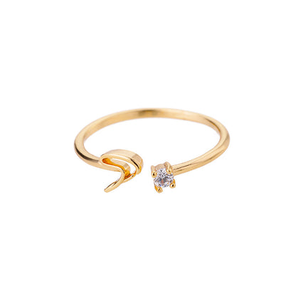 Mini Zircon Initial Ring