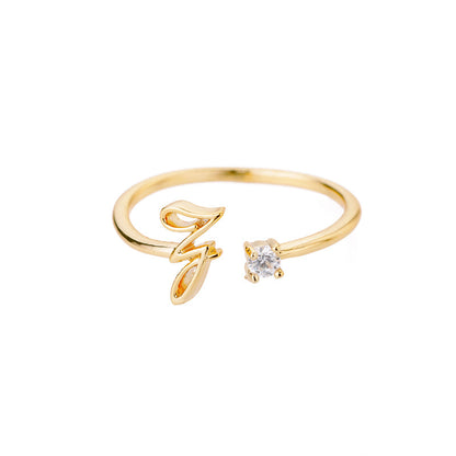 Mini Zircon Initial Ring