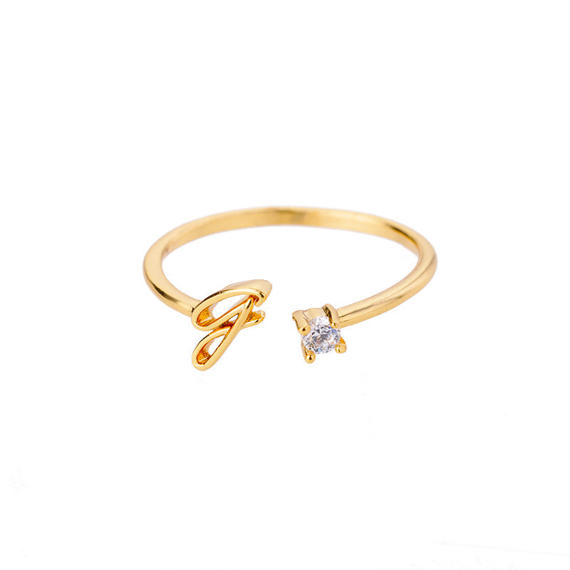 Mini Zircon Initial Ring