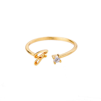 Mini Zircon Initial Ring