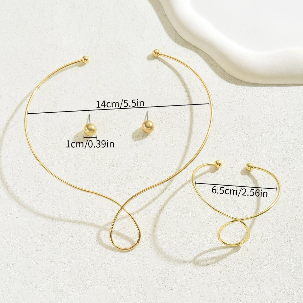 3pc Modern Loop Jewelry Set