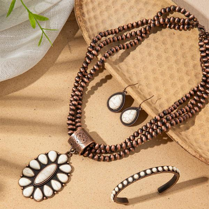 Vintage Boho Beaded Jewelry Set