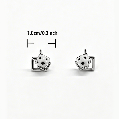 Geometric Soccer Stud Earrings
