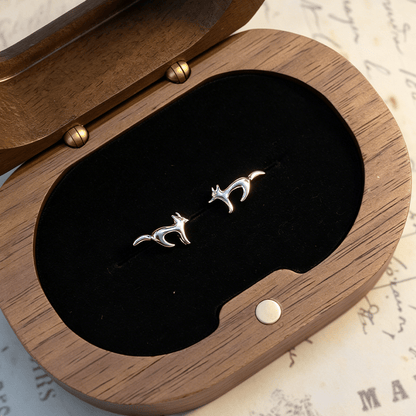 Crystal Fox Stud Earrings