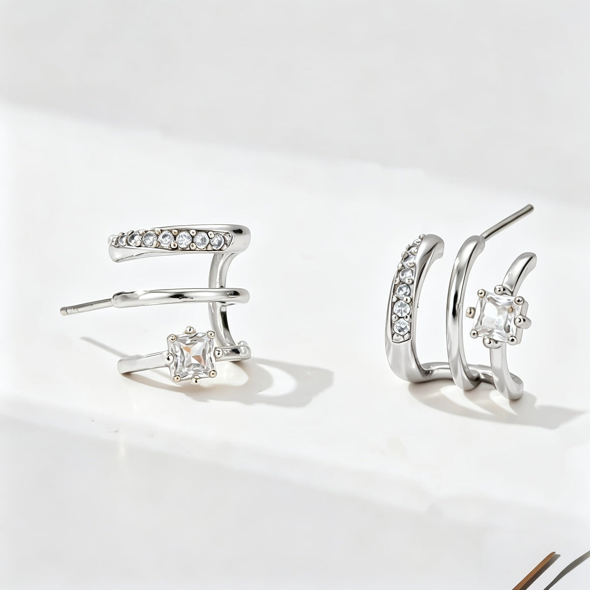 Crystal Wrap Stud Earrings