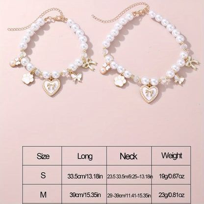 Pearl Charm Cat Necklace