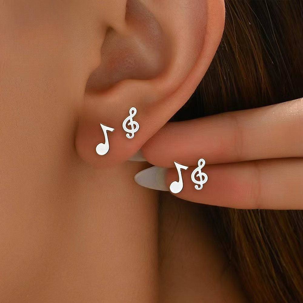 Musical Note Earring Set