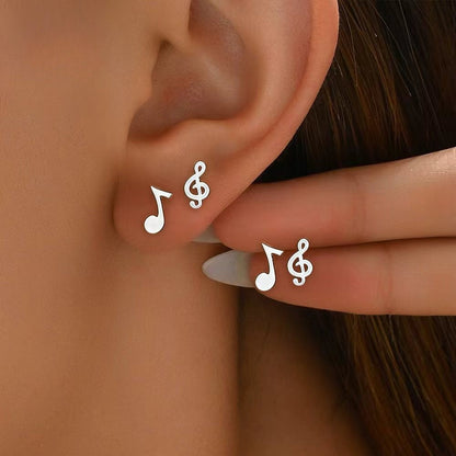 Musical Note Earring Set