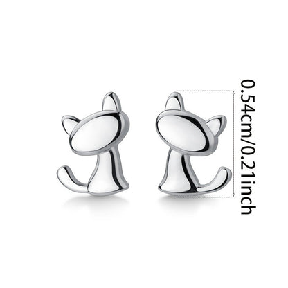 Minimalist Cat Stud Earrings