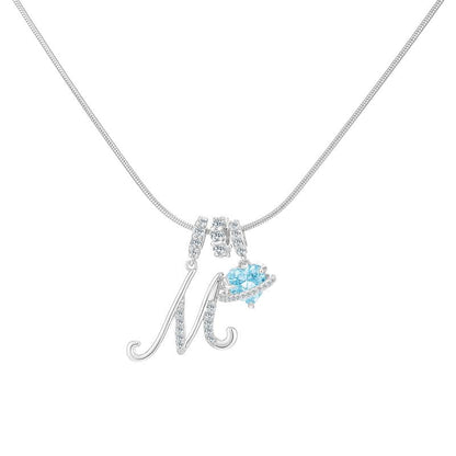 Initial Heart Charm Necklace