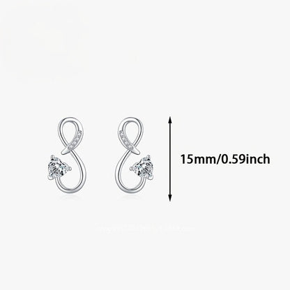 Infinity Heart Crystal Earrings