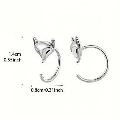 Fox Hoop Earrings