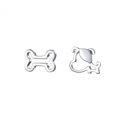 Dog Bone Stud Earrings