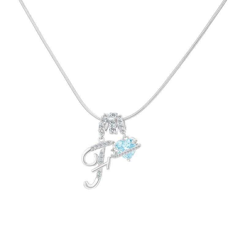 Initial Heart Charm Necklace
