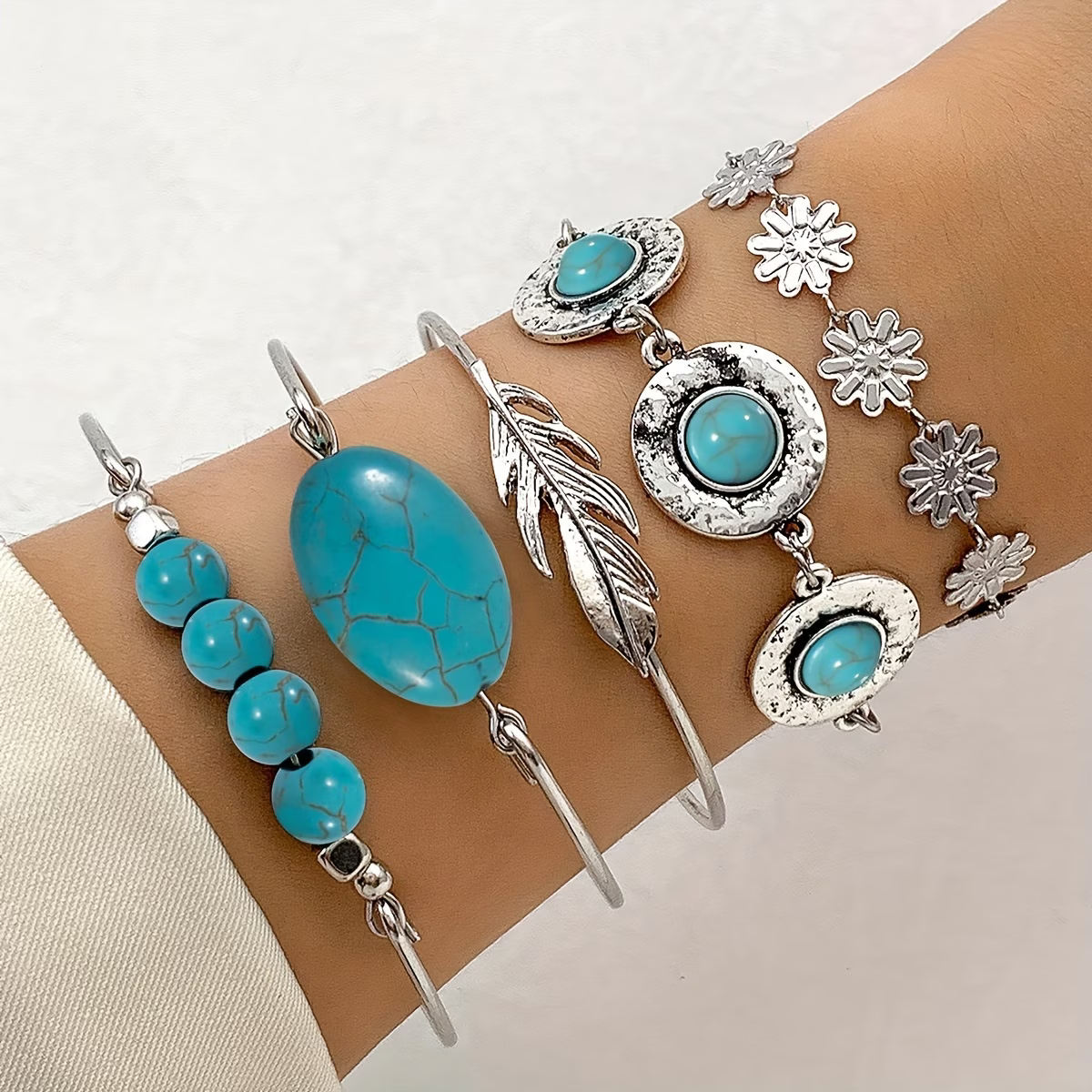 Turquoise Boho Bracelet Stack