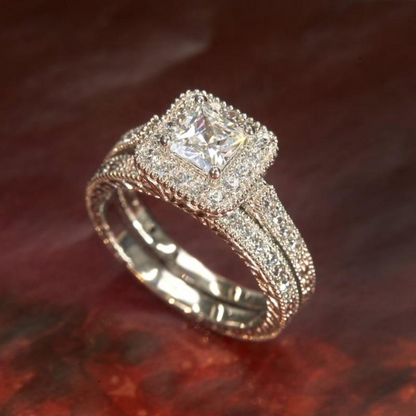 2pc Vintage Love Ring