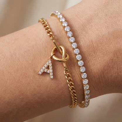 2pc Sparkle Knot Bracelet