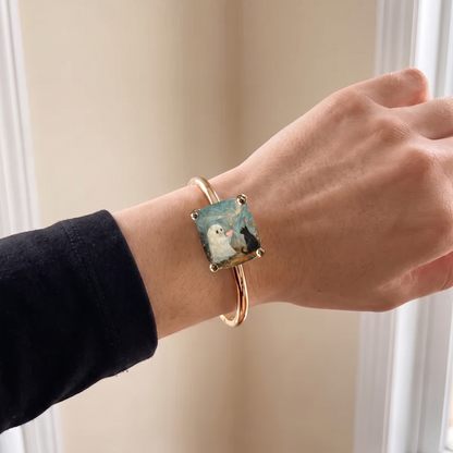 Ghost and Cat Square Bracelet