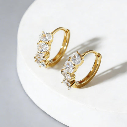 Crystal Huggie Hoop Earrings