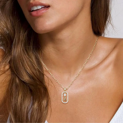 2pc Initial Necklace Set