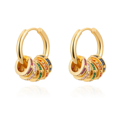 Rainbow Hoop Earrings