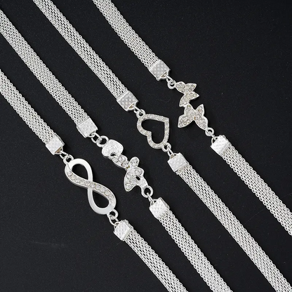 4pc Elegant Stackable Anklet Set