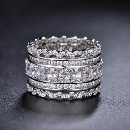 Multilayer Elegant Zirconia Ring