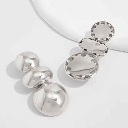 Exaggerated Geometric Ball Earrings