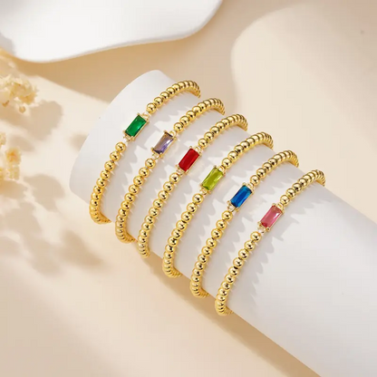 Birthstone Beaded Bracelet