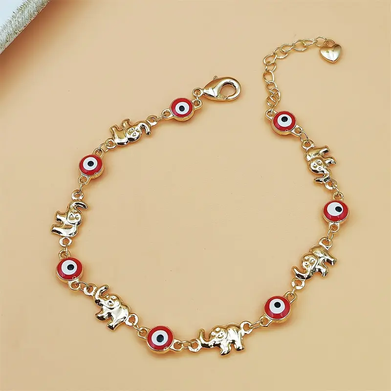 Boho Elephant Evil Eye Bracelet
