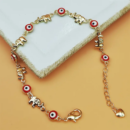 Boho Elephant Evil Eye Bracelet