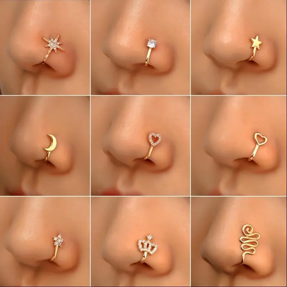 9pc Nose Ring Set