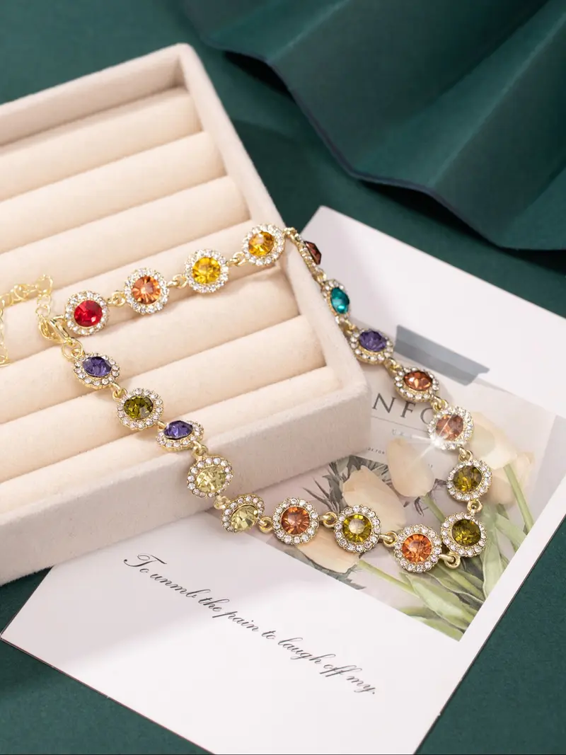 Colorful Rhinestone Necklace