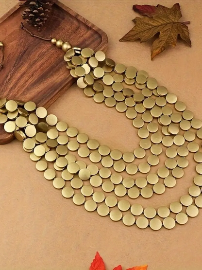 Layered Gold Circles Necklace