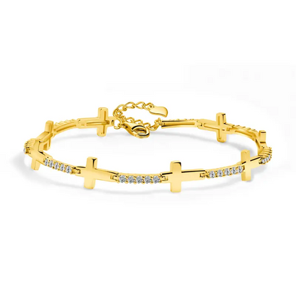 Moissanite Cross Bracelet
