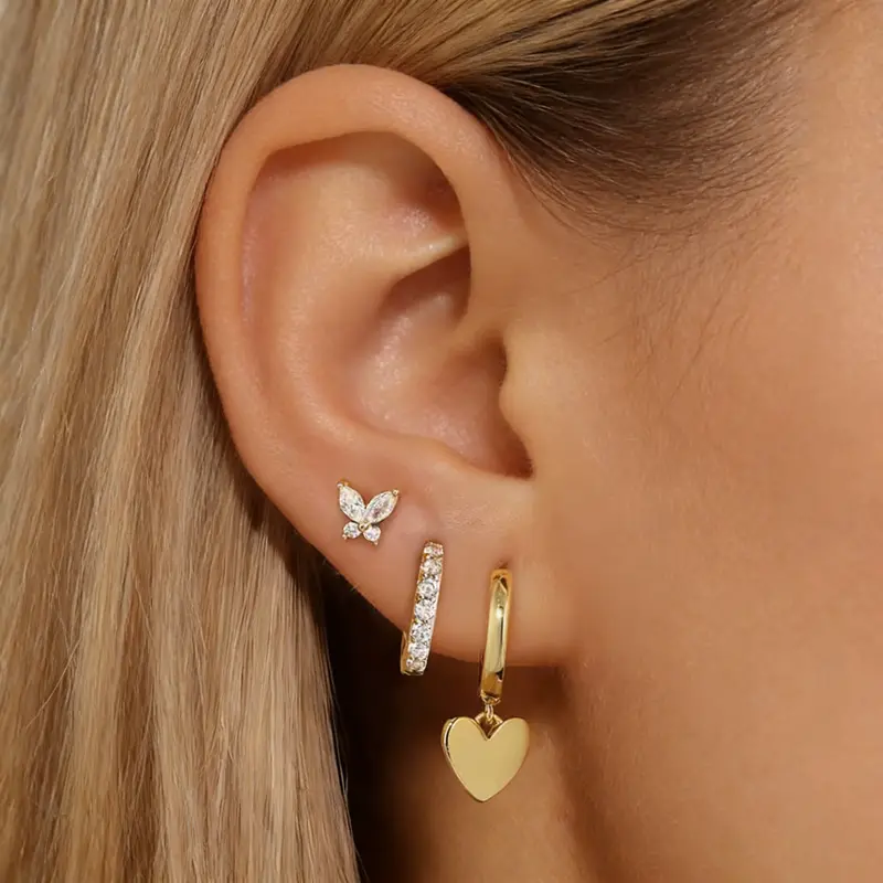 3pc Butterfly Earring Set
