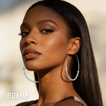Chunky Textured Hoop Earrings