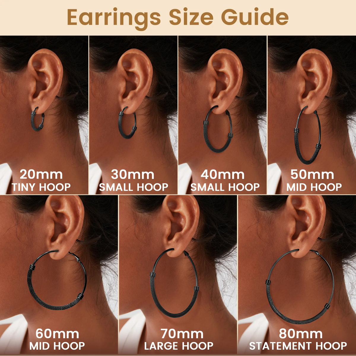 Chunky Textured Hoop Earrings