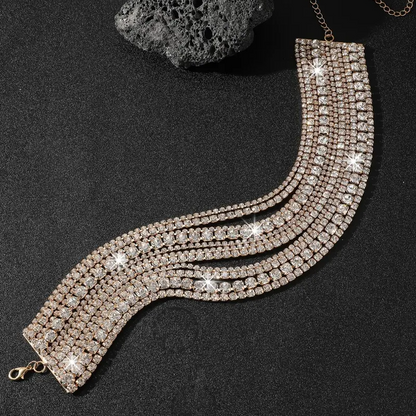 Elegant Rhinestone Choker Necklace