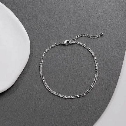 Layered Square Dot Anklet
