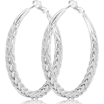Twisted Braided Hoop Earrings