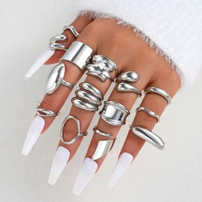 14pc Chunky Ring Set