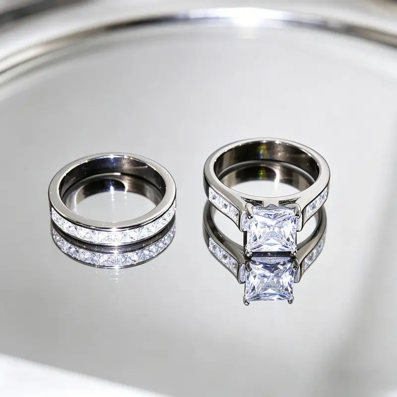 2pc Classic Timeless Ring Set